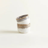 onomao - TRADITIONELL Kleiner Becher • Steingrau Dipped - Kaffee - und Teetasse - ROSA ECK