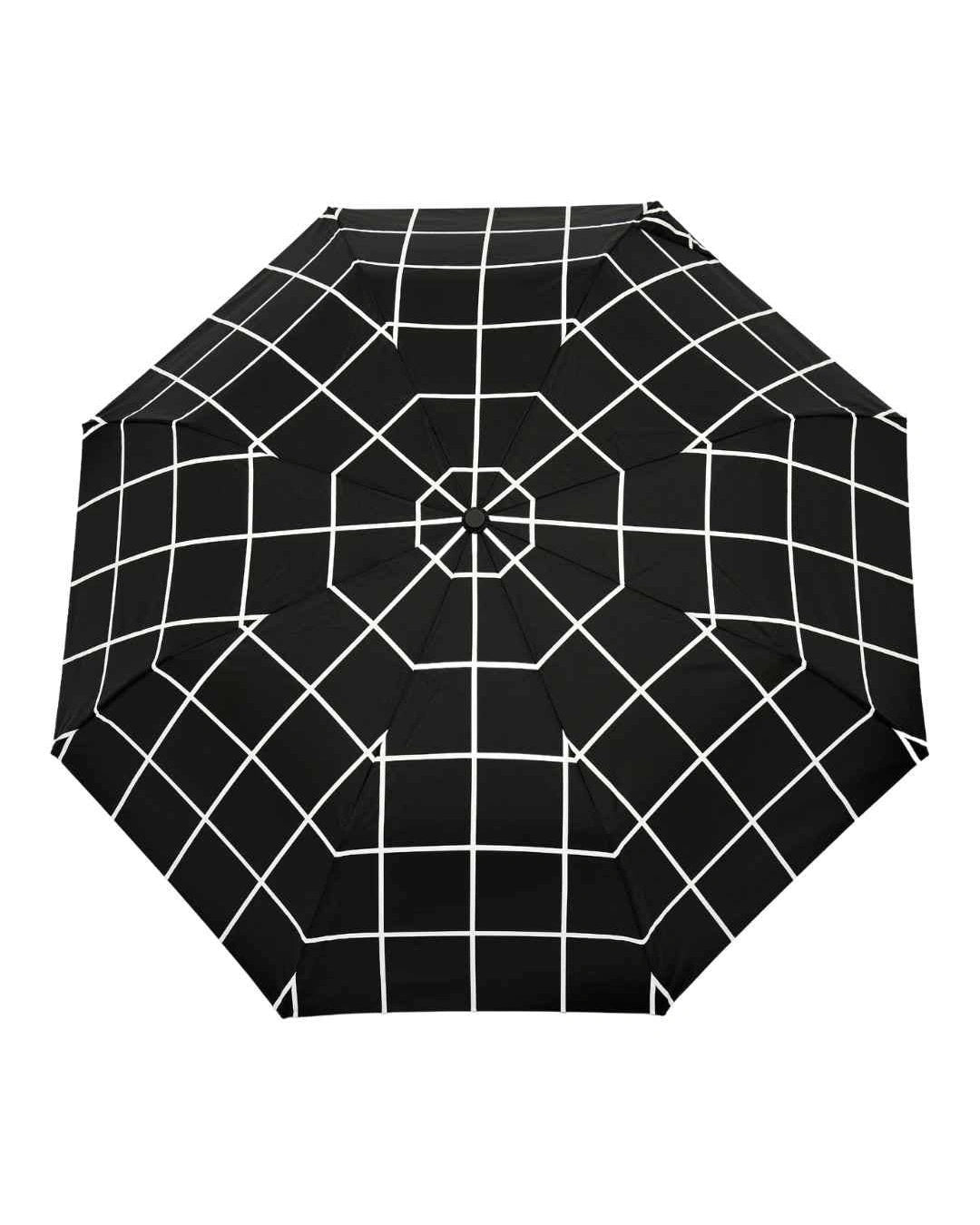 Original Duckhead - Regenschirm mit Entenkopf • Black Grid - ROSA ECK