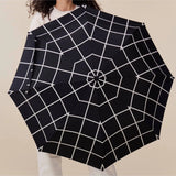 Original Duckhead - Regenschirm mit Entenkopf • Black Grid - ROSA ECK