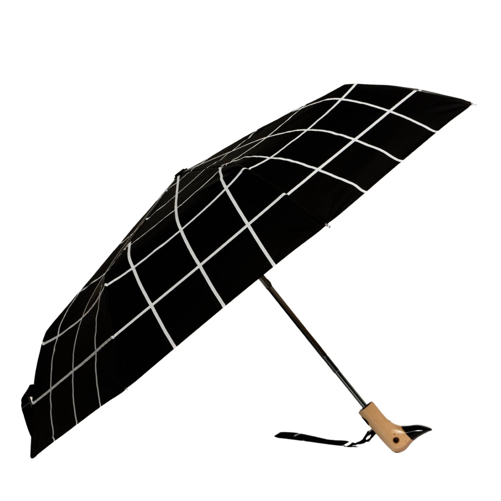 Original Duckhead - Regenschirm mit Entenkopf • Black Grid - Regenschirm - ROSA ECK Concept Store