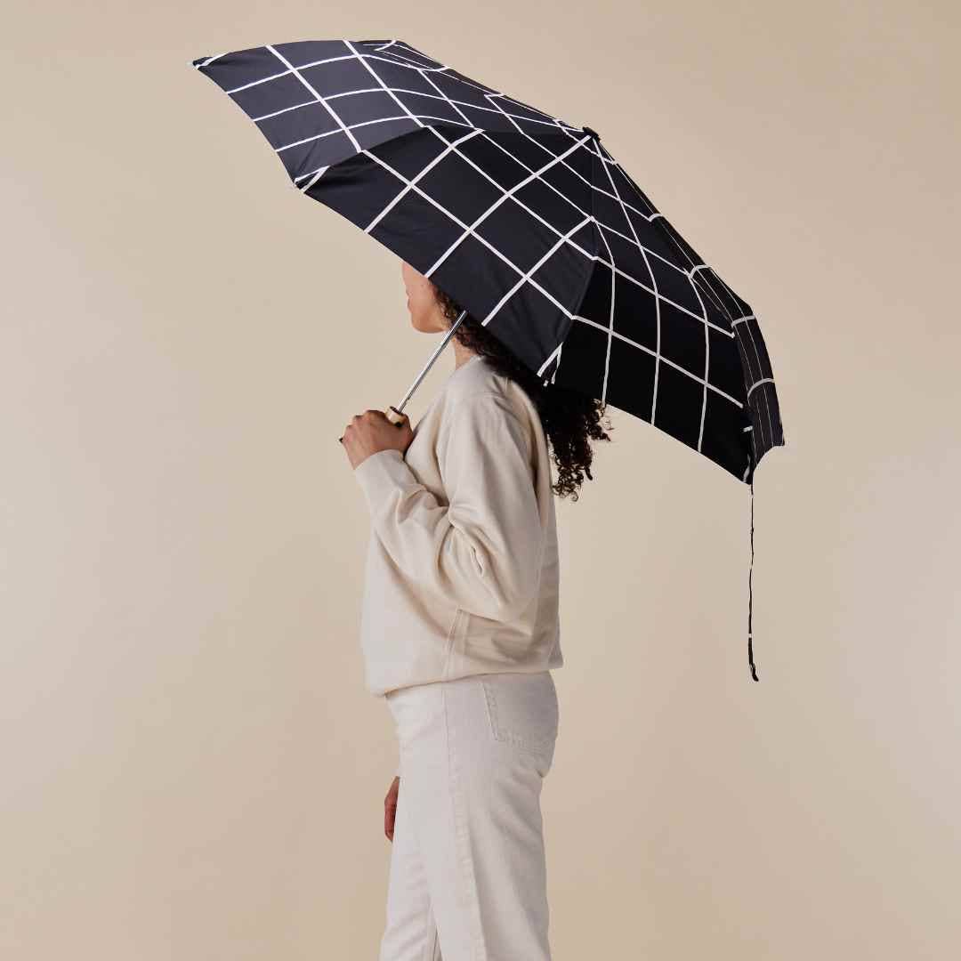 Original Duckhead - Regenschirm mit Entenkopf • Black Grid - Regenschirm - ROSA ECK Concept Store