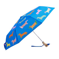 Original Duckhead - Regenschirm mit Entenkopf • Blue Dachshund - ROSA ECK