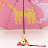 Original Duckhead - Regenschirm mit Entenkopf • Fuchsia Arty Cats - ROSA ECK