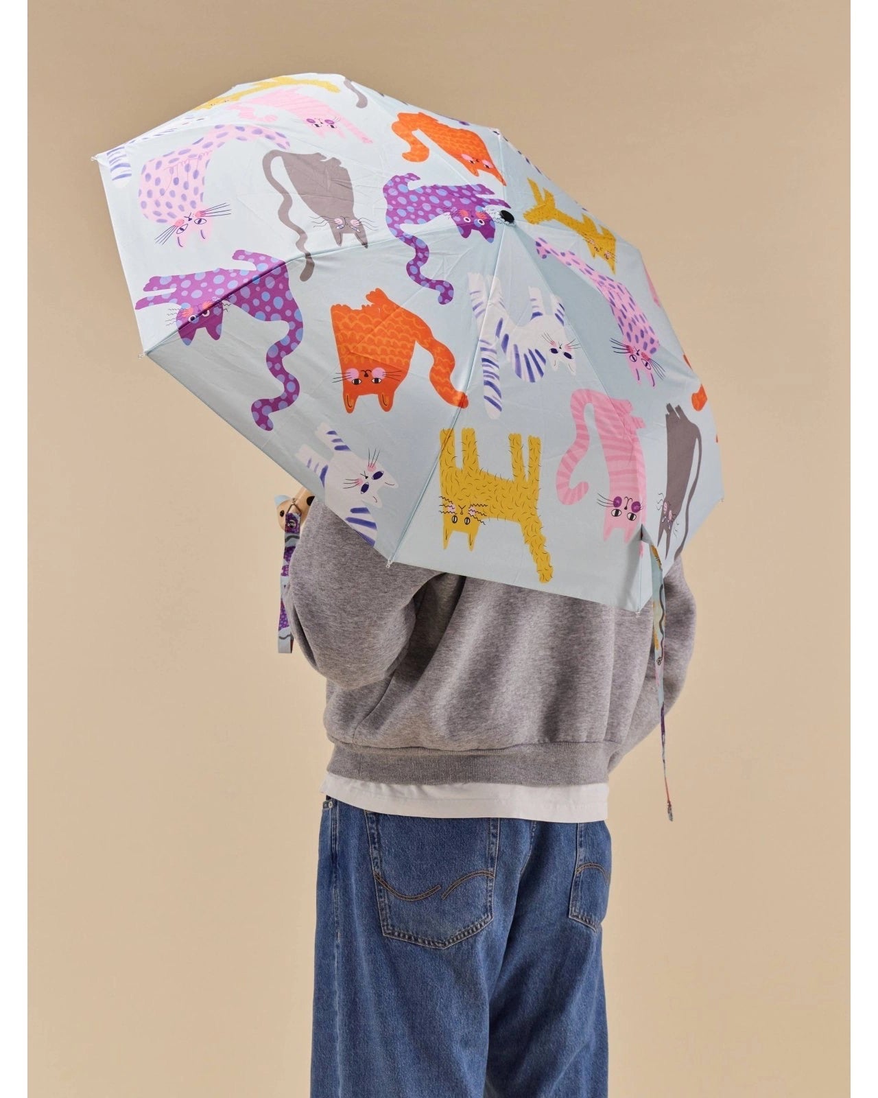 Original Duckhead - Regenschirm mit Entenkopf • Ice Arty Cats - ROSA ECK