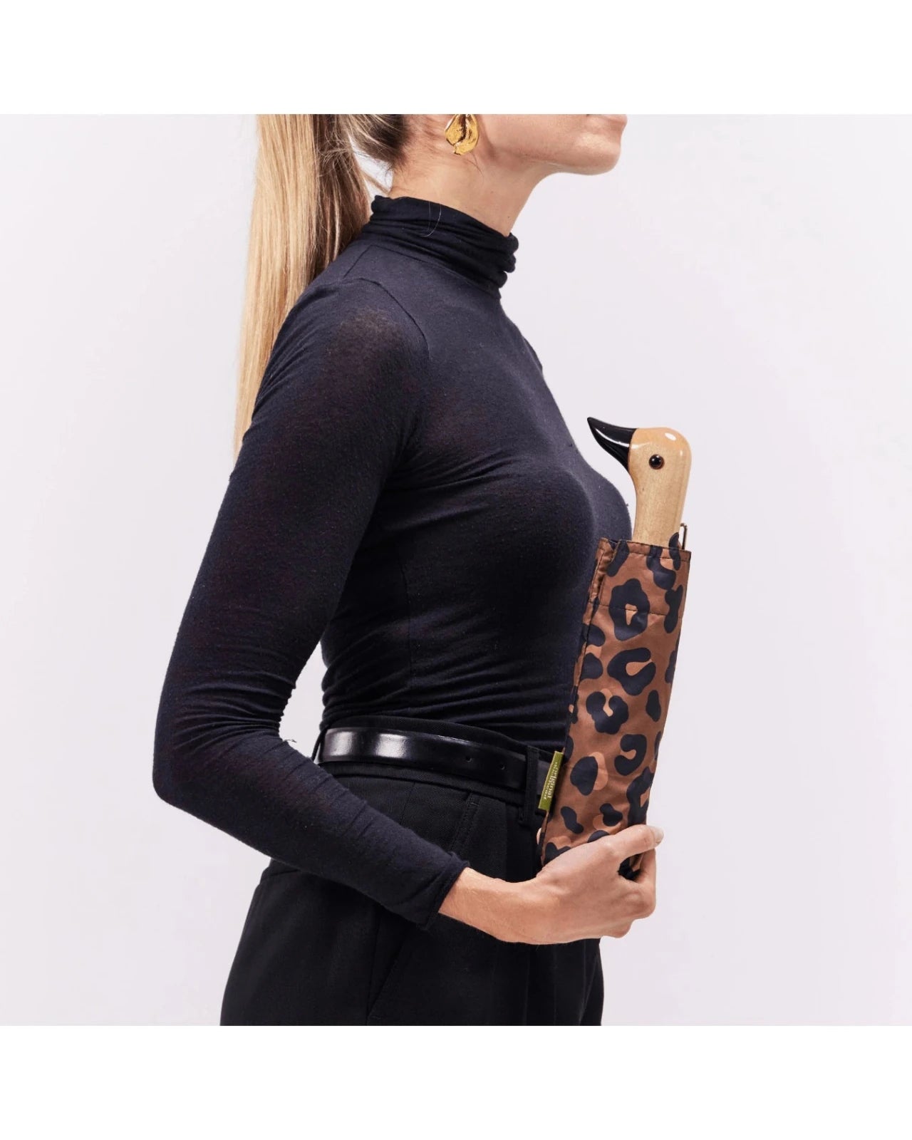 Original Duckhead - Regenschirm mit Entenkopf • Leopard - ROSA ECK
