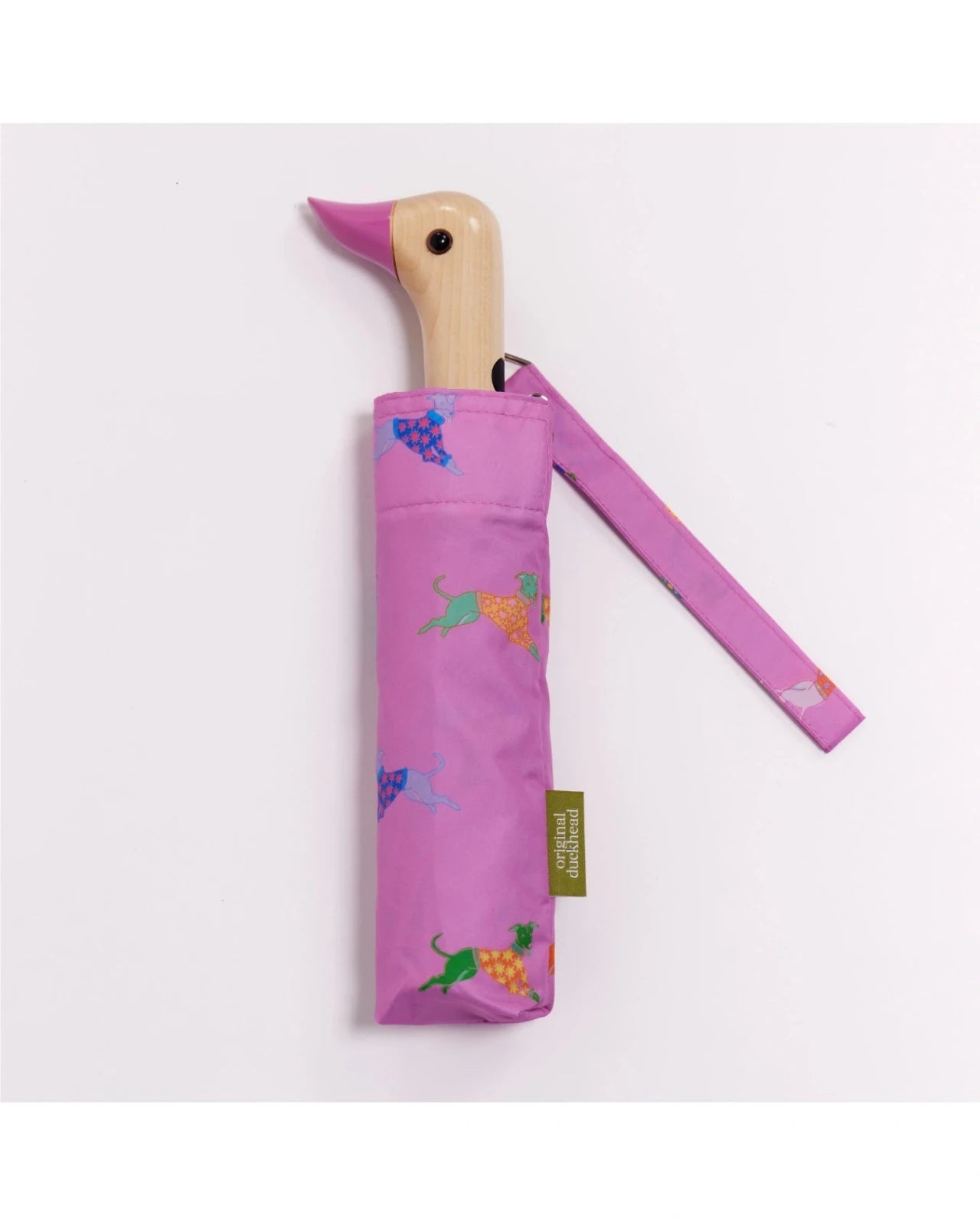 Original Duckhead - Regenschirm mit Entenkopf • Pink Whippet - ROSA ECK