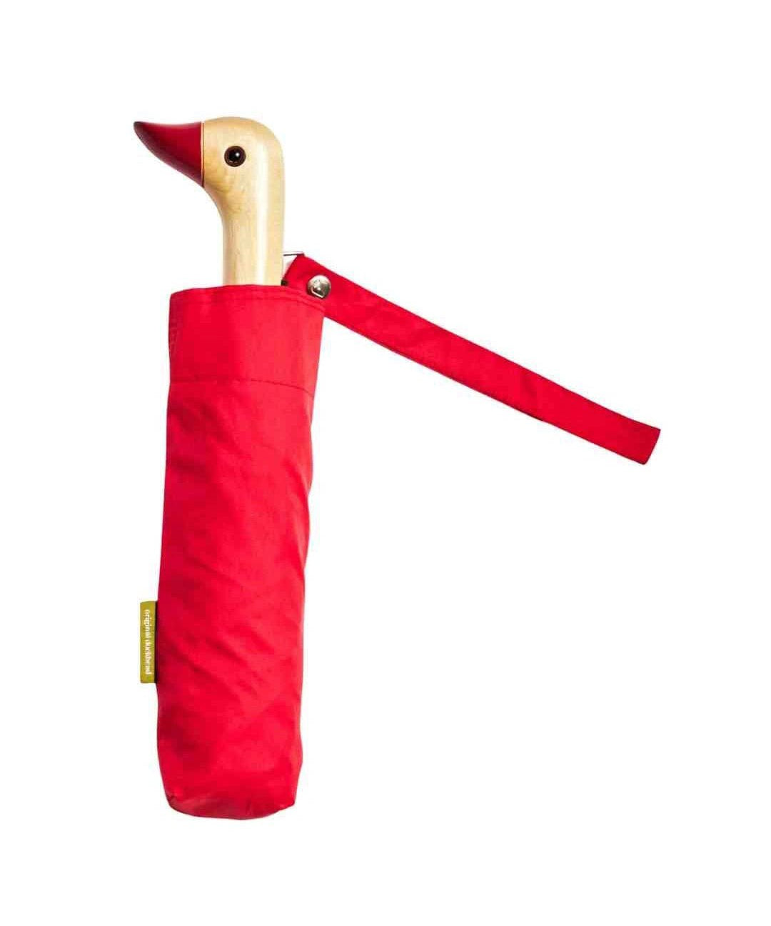 Original Duckhead - Regenschirm mit Entenkopf • Tomato Red - ROSA ECK
