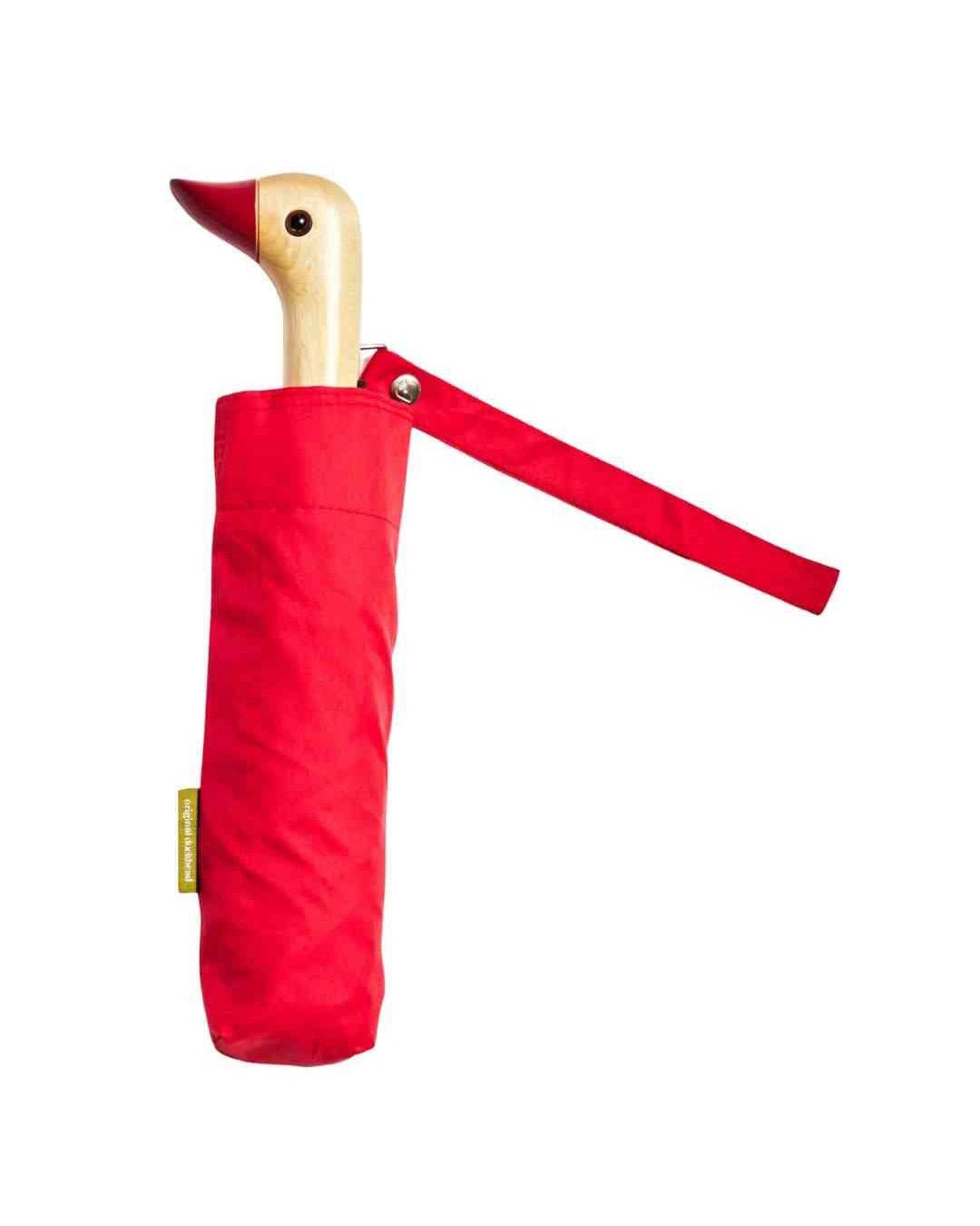 Original Duckhead - Regenschirm mit Entenkopf • Tomato Red - ROSA ECK