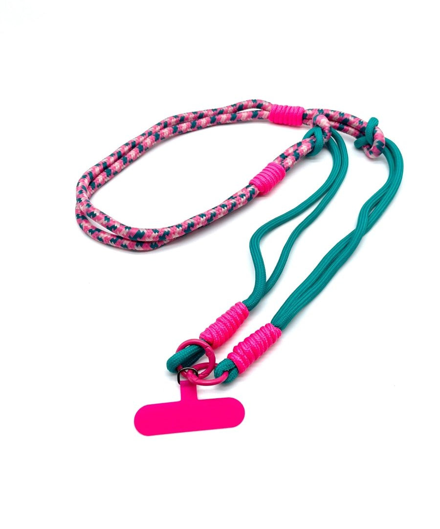 Parsley & Pepper - PORTOFINO 43 Handykette lang • Türkis/Pink - ROSA ECK Concept Store