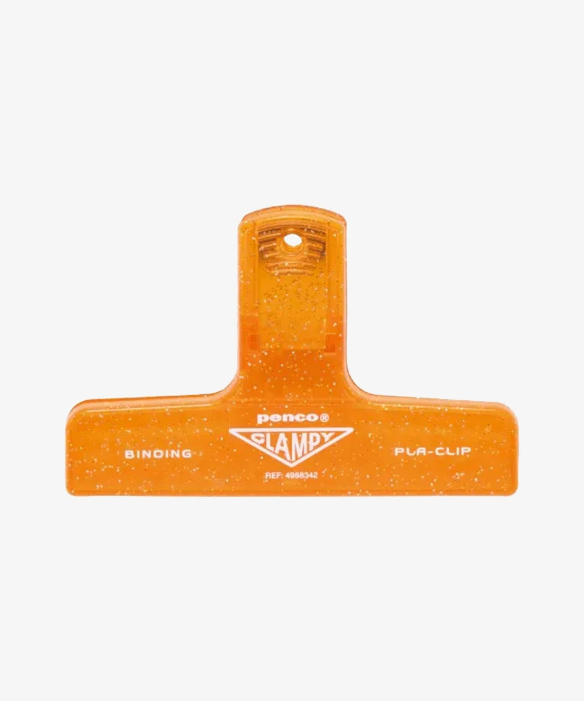 Penco - CLAMPY Große Papierklammer • Glitter Orange - ROSA ECK