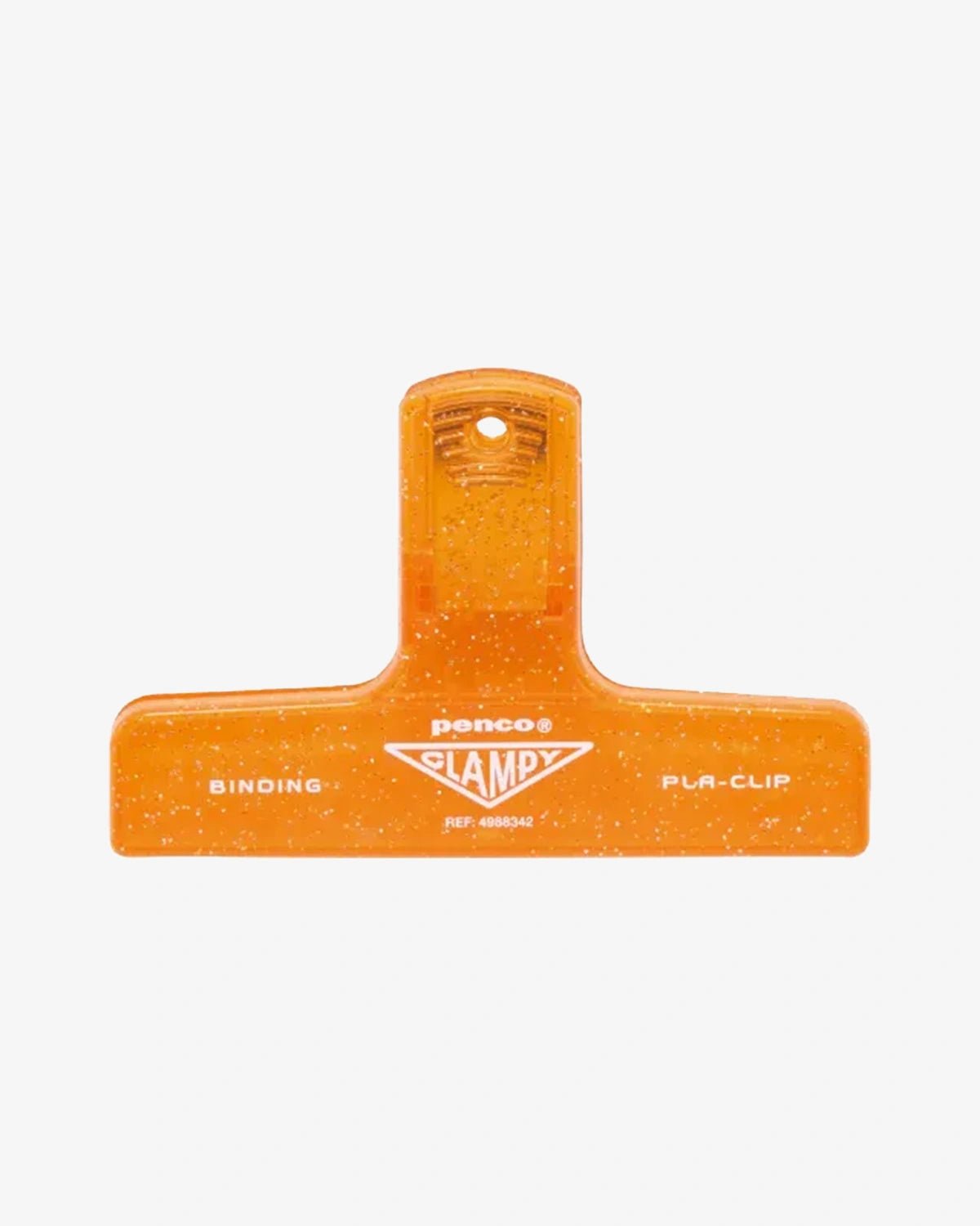 Penco - CLAMPY Große Papierklammer • Glitter Orange - ROSA ECK