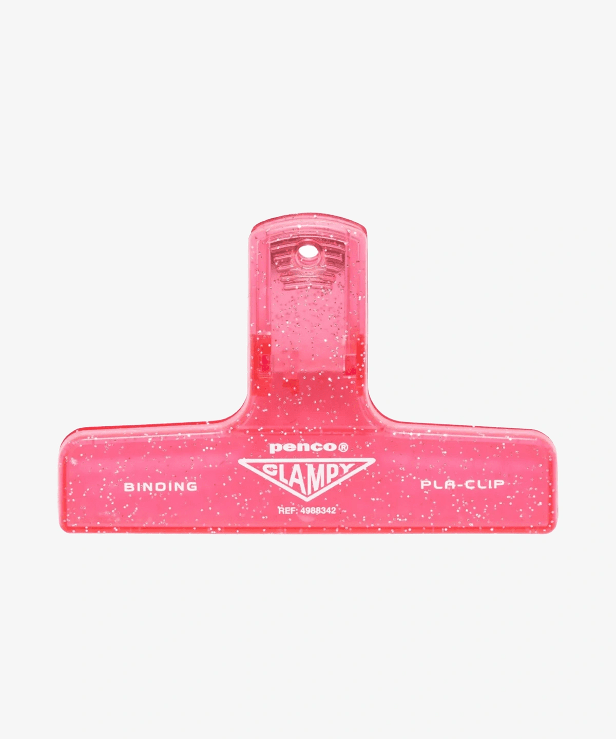Penco - CLAMPY Große Papierklammer • Glitter Pink - ROSA ECK