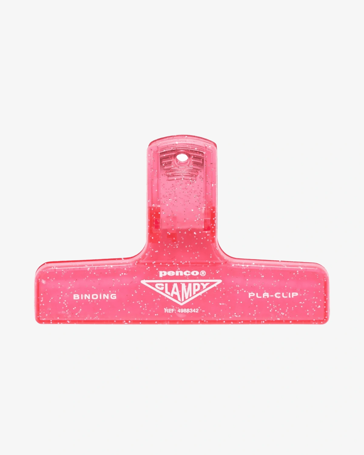 Penco - CLAMPY Große Papierklammer • Glitter Pink - ROSA ECK