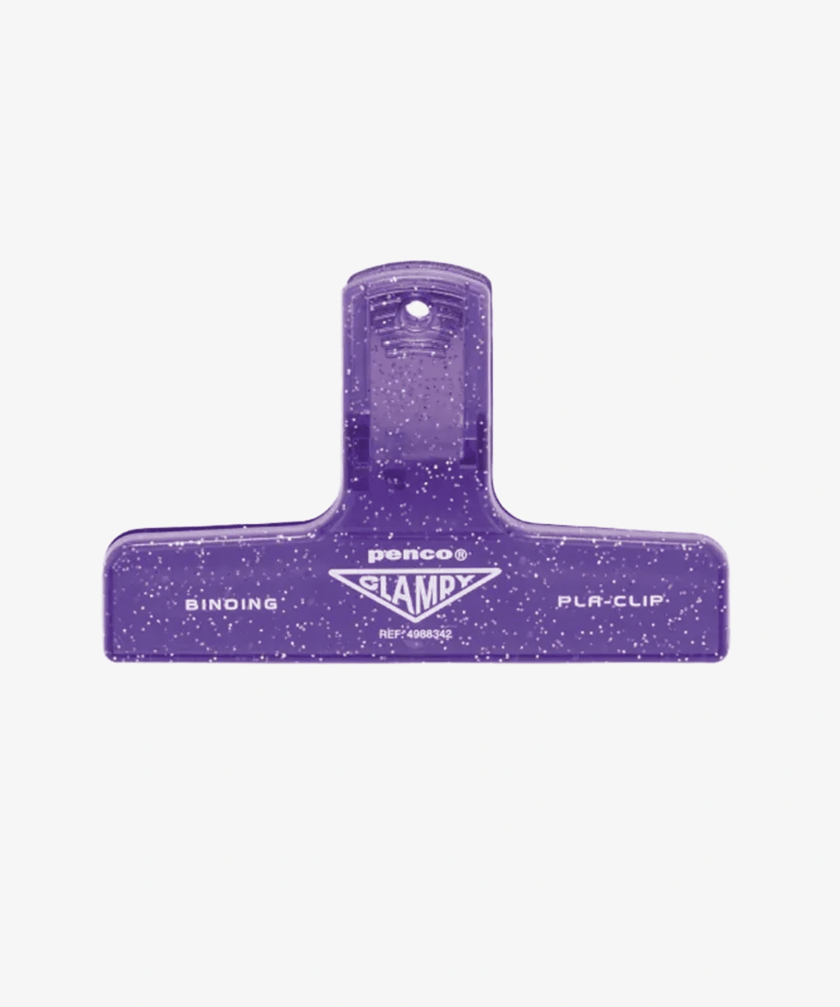 Penco - CLAMPY Große Papierklammer • Glitter Purple - ROSA ECK