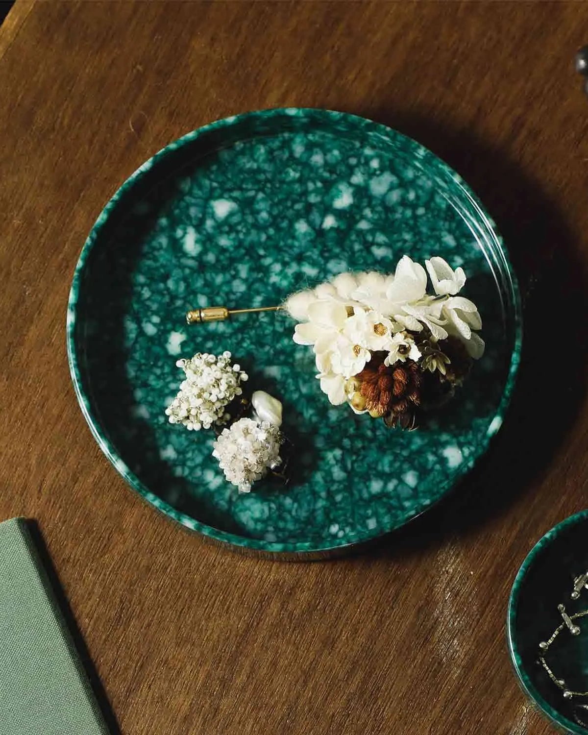 Penco - Runde Schreibtischablage • Dark Green - ROSA ECK