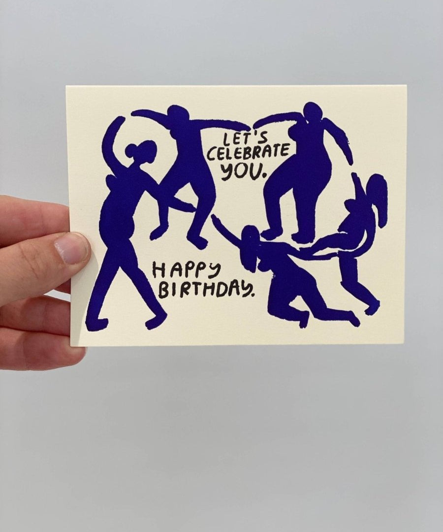People I've Loved - LET'S CELEBRATE YOU Geburtstagskarte - ROSA ECK - Blau, ,