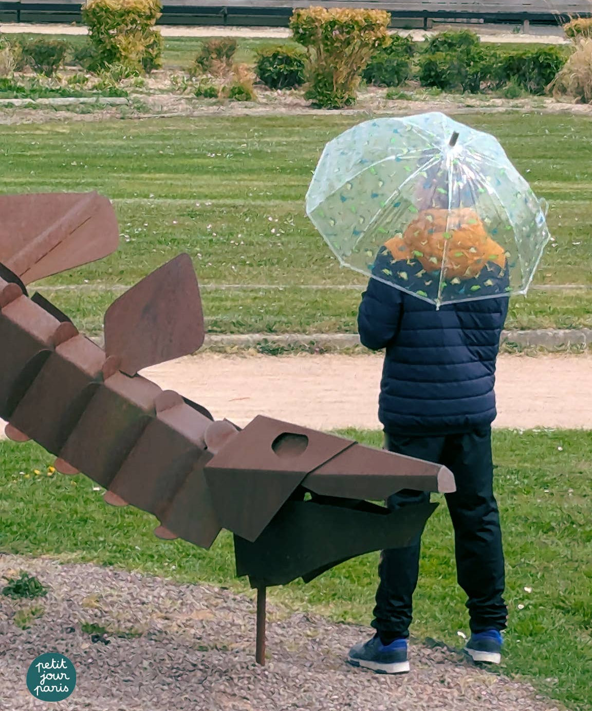 Petit Jour Paris - Kinder-Regenschirm • Dinosaurier - ROSA ECK