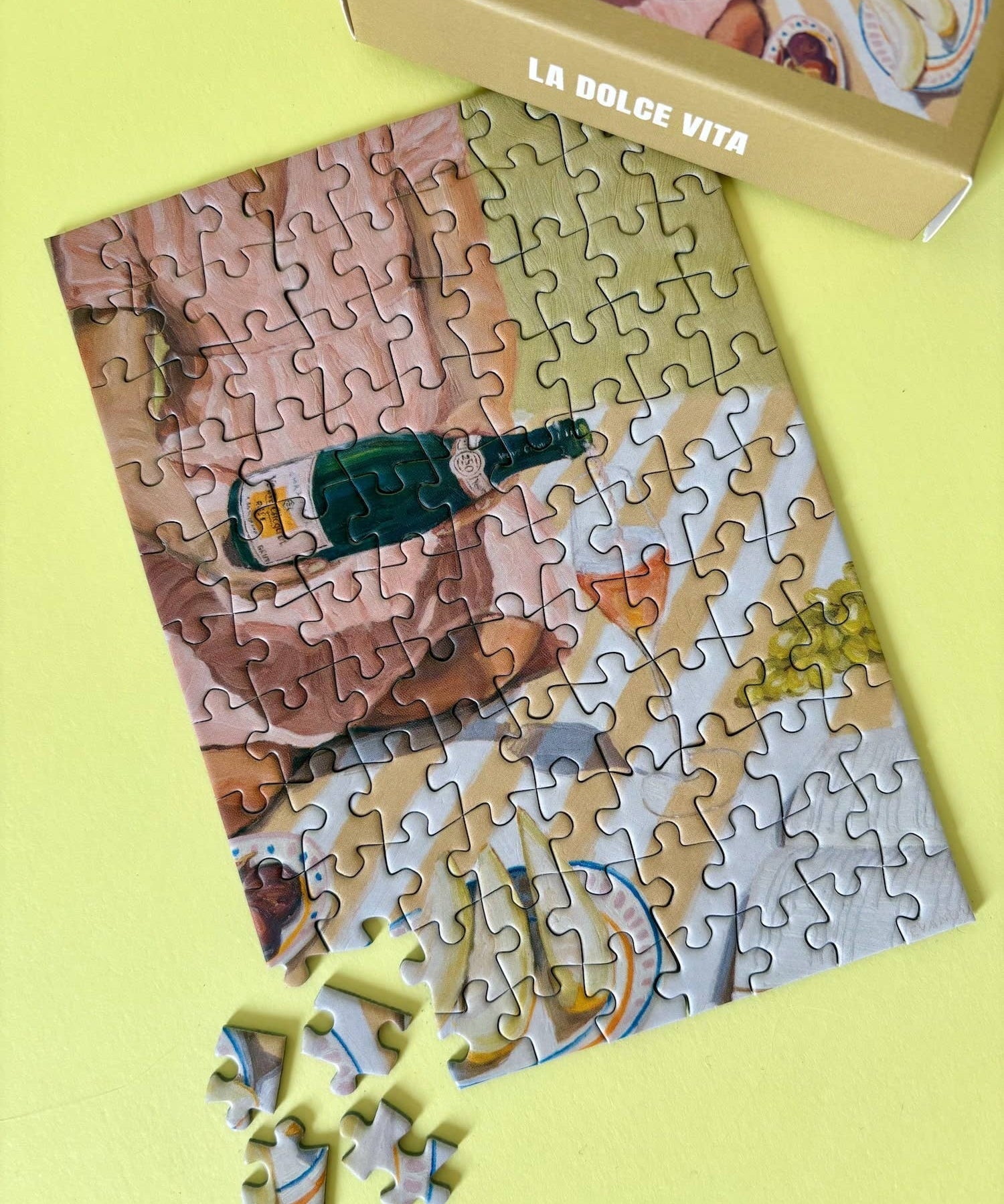 Piecely Puzzles - LA DOLCE VITA Mini - Puzzle (99 Teile) - ROSA ECK
