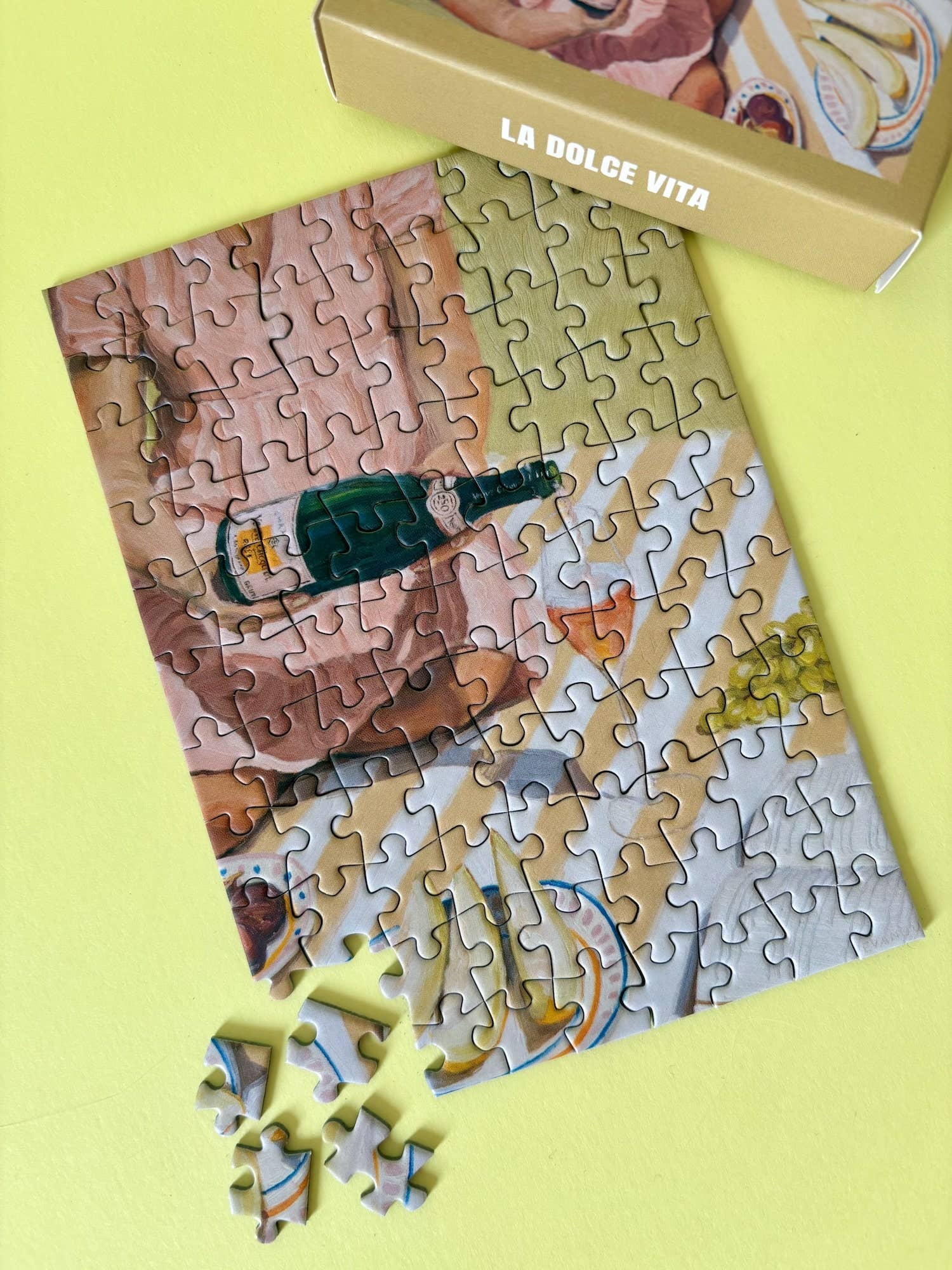 Piecely Puzzles - LA DOLCE VITA Mini - Puzzle (99 Teile) - ROSA ECK