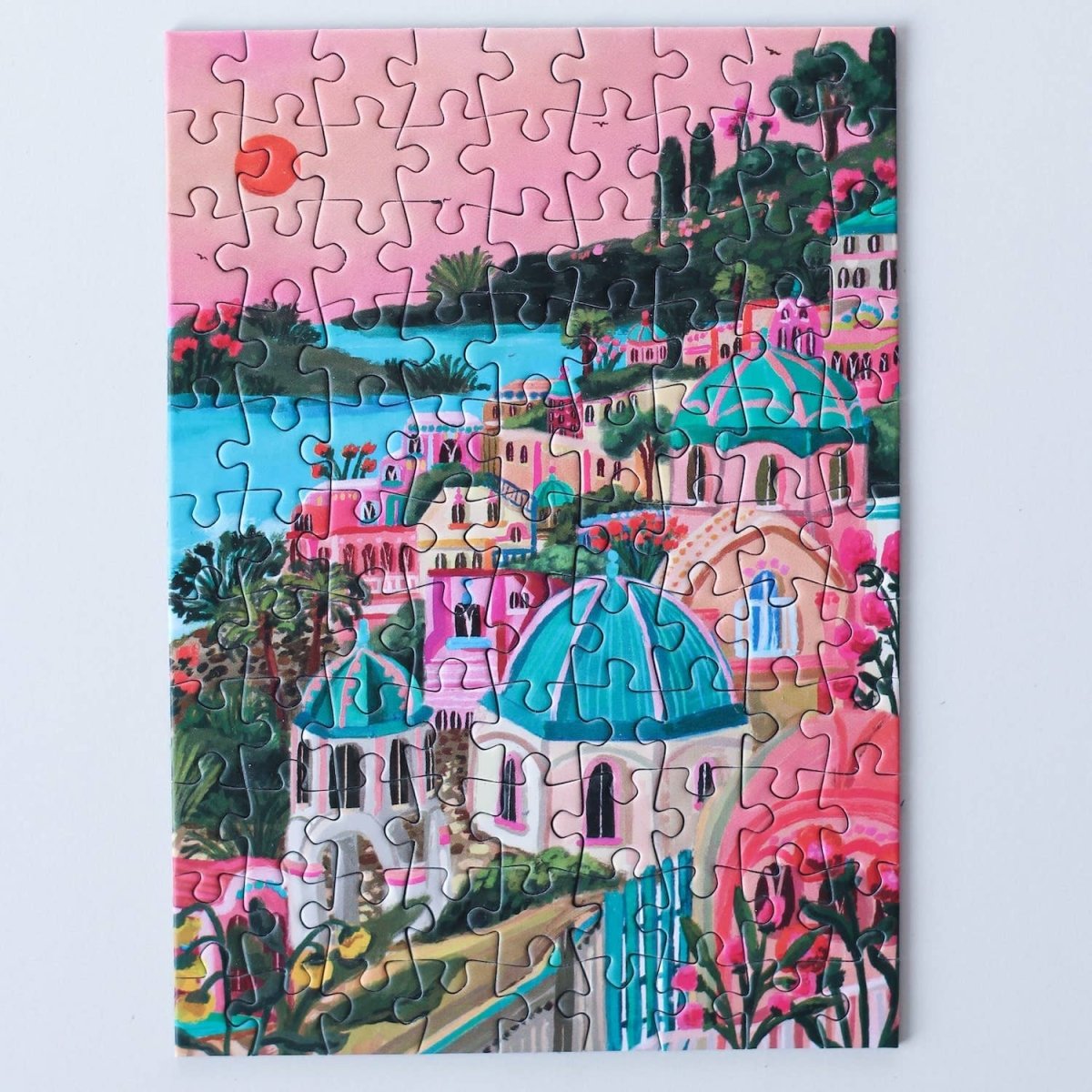 Piecely Puzzles - SANTORINI SUN Mini - Puzzle - ROSA ECK