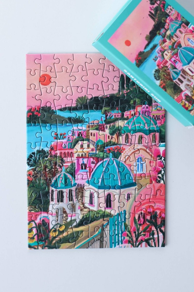 Piecely Puzzles - SANTORINI SUN Mini - Puzzle - ROSA ECK