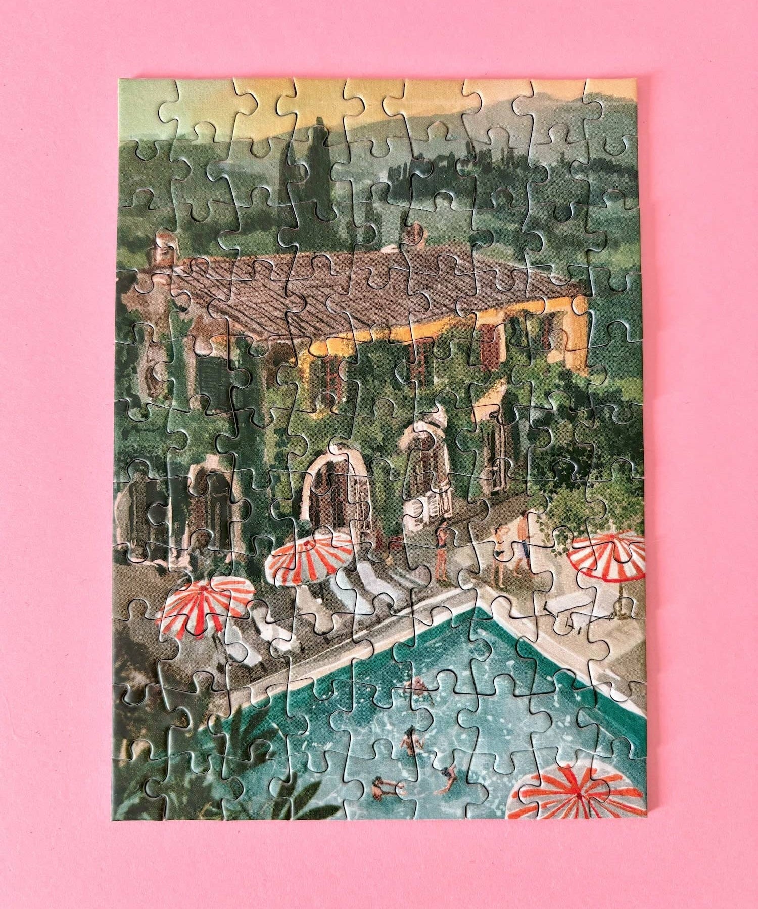 Piecely Puzzles - SECRET VILLA Mini - Puzzle (99 Teile) - ROSA ECK