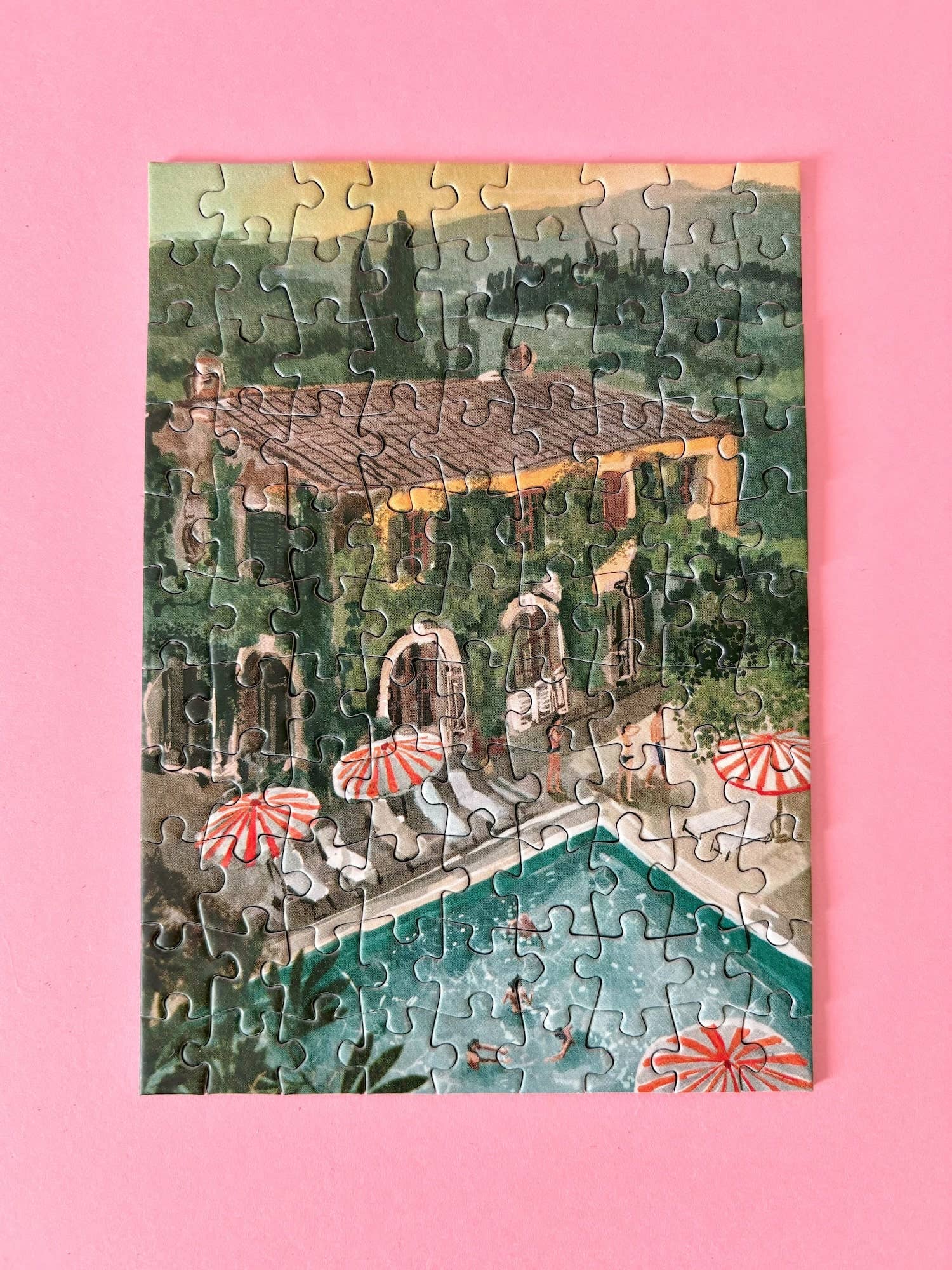 Piecely Puzzles - SECRET VILLA Mini - Puzzle (99 Teile) - ROSA ECK