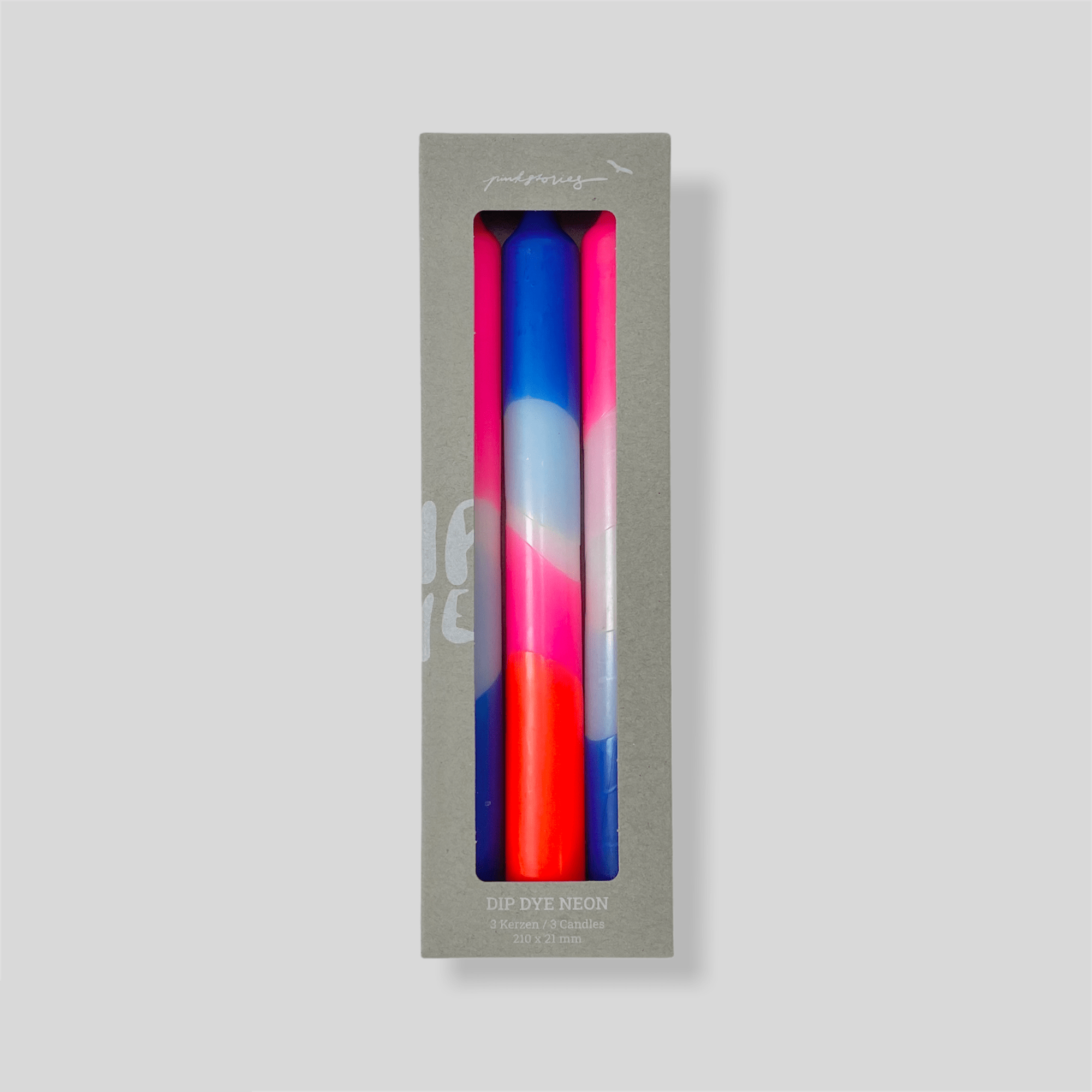 Pink Stories - DIP DYE NEON * Kerzen 3er - Set | Blue Moon - Kerze - ROSA ECK Concept Store