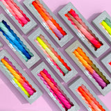 Pink Stories - DIP DYE TWISTED * Kerzen 3er - Set | Shades of Blueberry - Kerze - ROSA ECK Concept Store