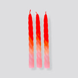 Pink Stories - DIP DYE TWISTED * Kerzen 3er - Set | Shades of Peach - Kerze - ROSA ECK Concept Store