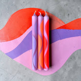 Pink Stories - GRAPHIC LIGHTS * Kerzen 3er-Set • Sinus 102 - ROSA ECK