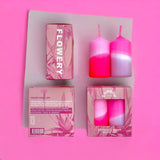 Pink Stories - RAINBOW STUDIO * Kerzen 2er - Set | Flowery - ROSA ECK - , ,