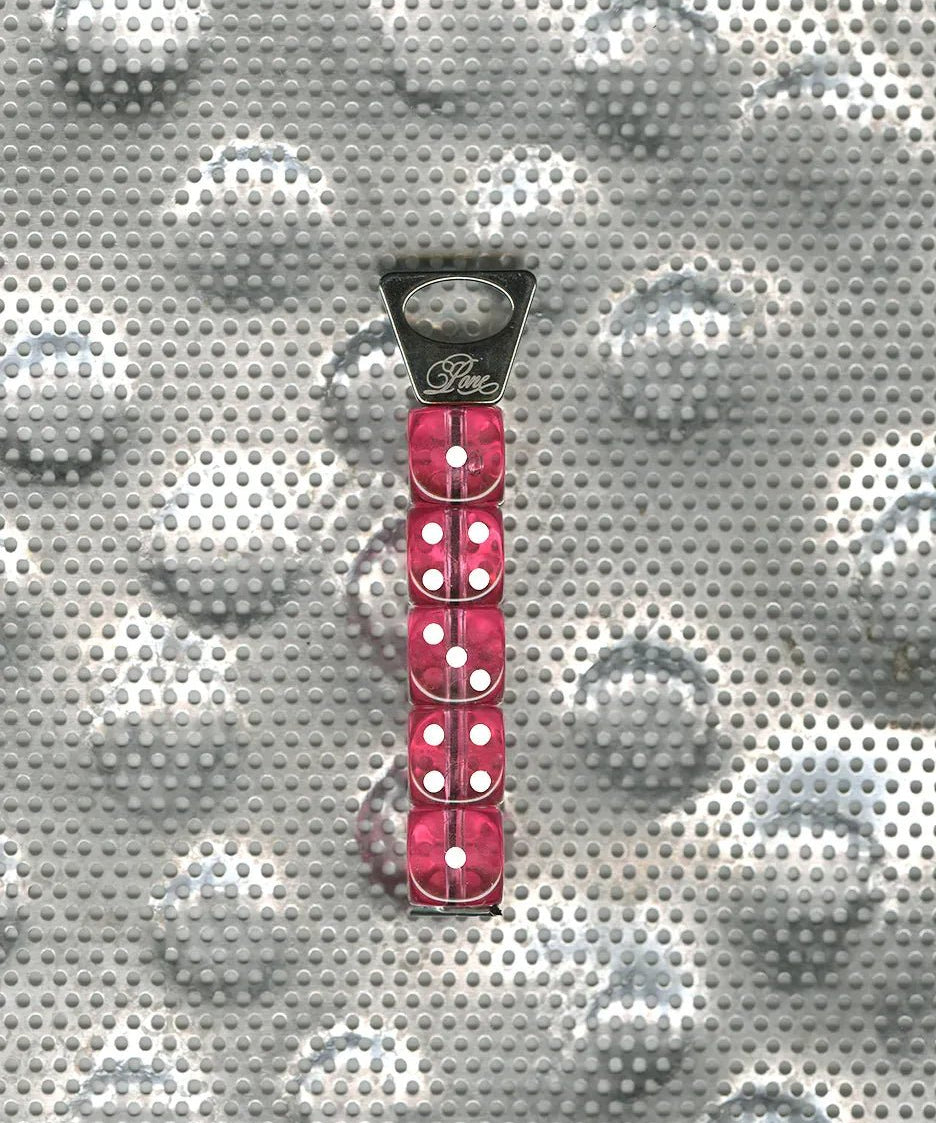 PONE - Schlüsselanhänger mit 5 Würfeln • Pink - ROSA ECK