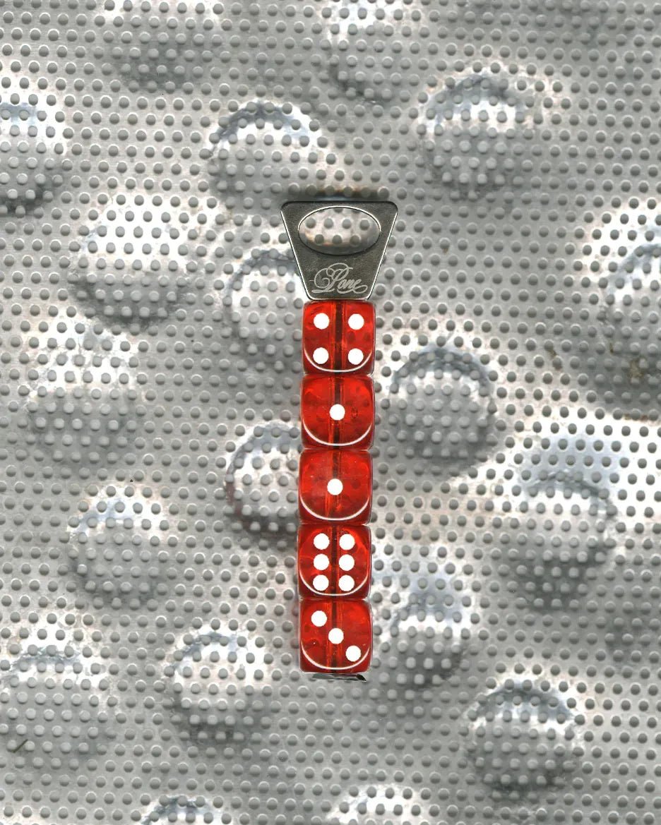PONE - Schlüsselanhänger mit 5 Würfeln • Red - ROSA ECK