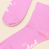 popeia - ANKLE Socken aus Bio - Baumwolle • Pink - ROSA ECK