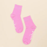 popeia - ANKLE Socken aus Bio - Baumwolle • Pink - ROSA ECK