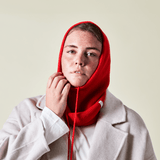 popeia - Balaclava aus Merinowolle | Popeia Rot - ROSA ECK - haube, Rot,