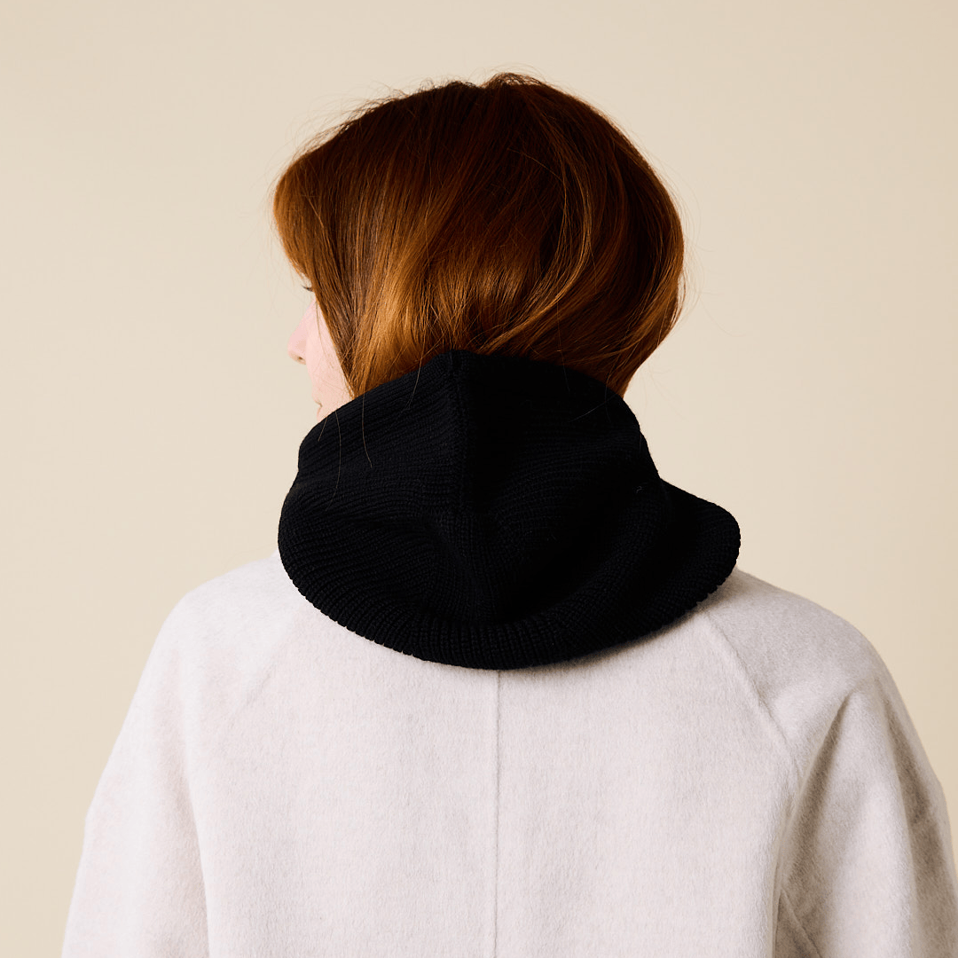 popeia - Balaclava aus Merinowolle | Schwarz - ROSA ECK - haube, Rot,