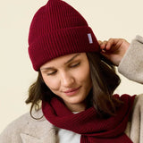 Popeia - Beanie aus Merinowolle • Bordeaux - Beanie - ROSA ECK