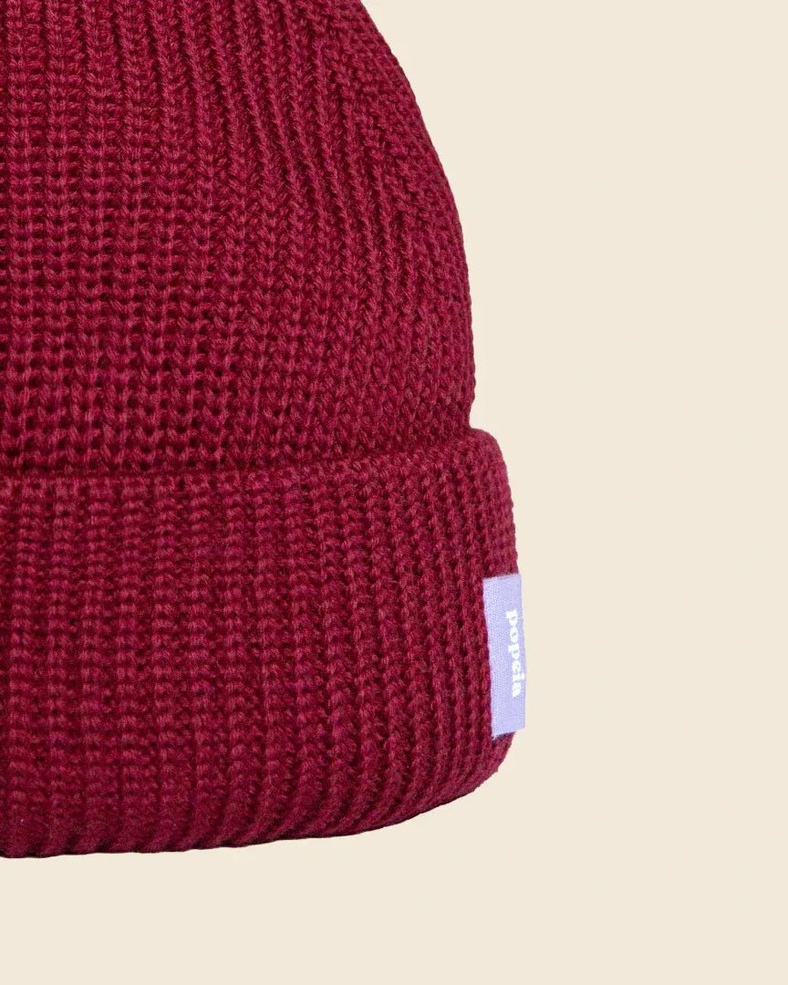 Popeia - Beanie aus Merinowolle • Bordeaux - Beanie - ROSA ECK