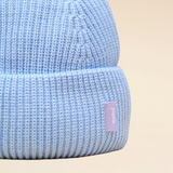 Beanie aus Merinowolle in Hellblau von popeia