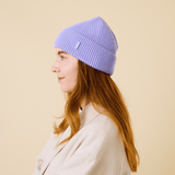 popeia - Beanie aus Merinowolle | Lila - ROSA ECK - Lila, ,