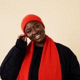 popeia - Beanie aus Merinowolle | Popeia Rot - ROSA ECK - , ,