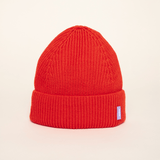 popeia - Beanie aus Merinowolle | Popeia Rot - ROSA ECK - , ,