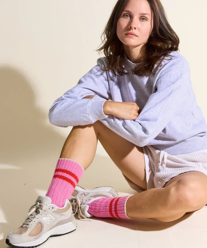 popeia - Dicke Stricksocken aus Wolle • Pink - Socken - ROSA ECK