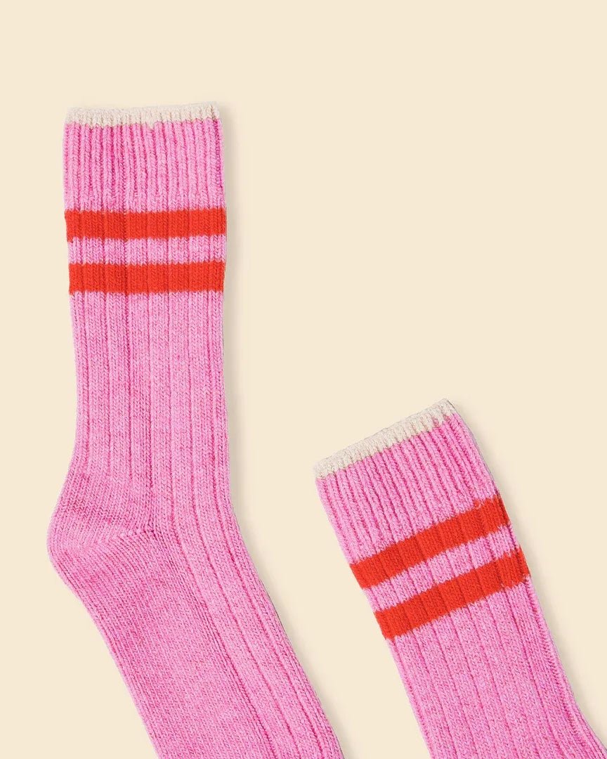 popeia - Dicke Stricksocken aus Wolle • Pink - Socken - ROSA ECK