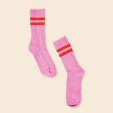popeia - Dicke Stricksocken aus Wolle • Pink - Socken - ROSA ECK