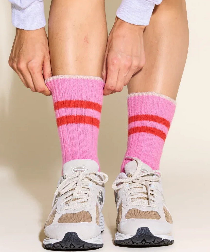 popeia - Dicke Stricksocken aus Wolle • Pink - Socken - ROSA ECK