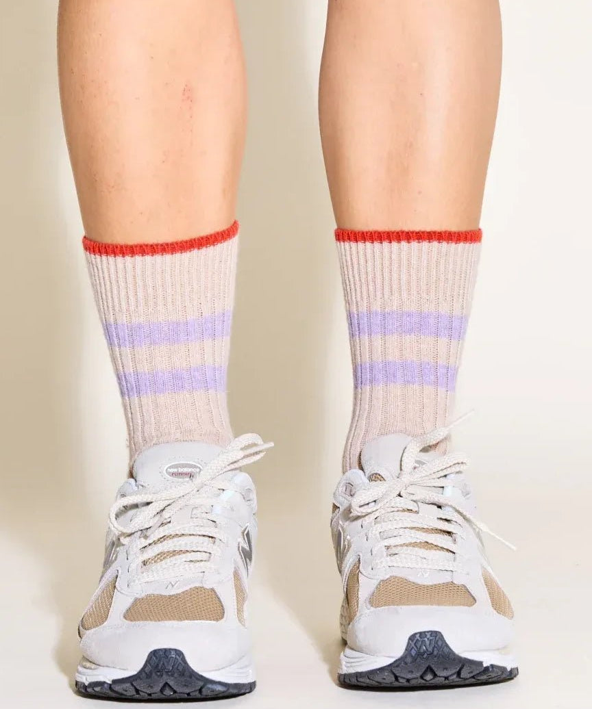 Popeia - Dünne Stricksocken aus Wolle • Ecru - Socken - ROSA ECK