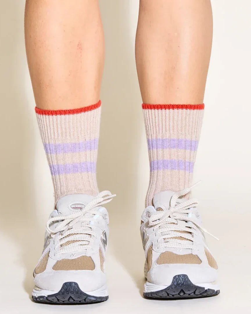 Popeia - Dünne Stricksocken aus Wolle • Ecru - Socken - ROSA ECK